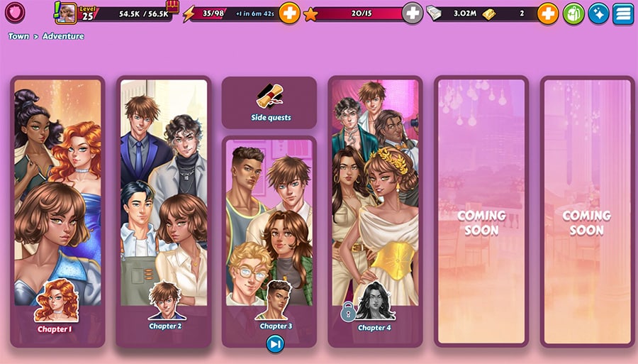 romance game for girls